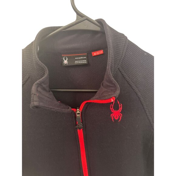 Boy's spider black jacket size M (10-12) - Picture 2 of 3